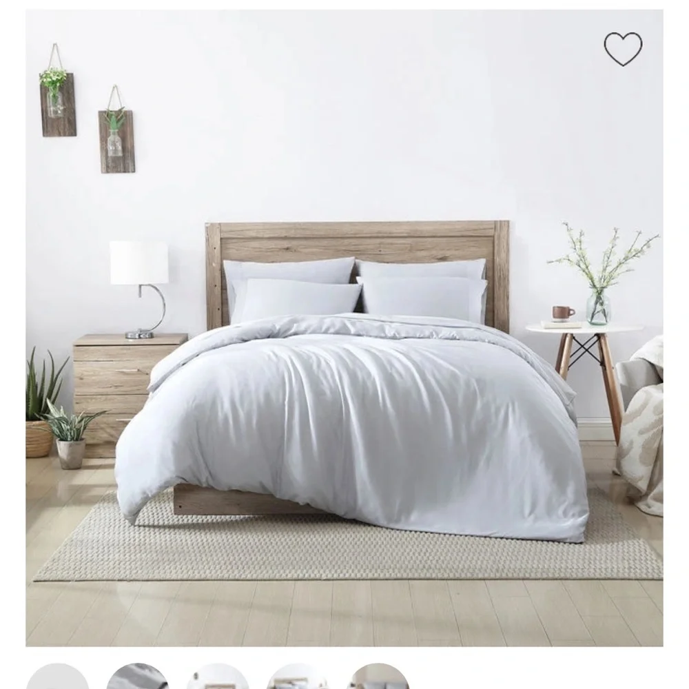 Sunday Citizen Duvet Cover Bamboo Queen Light Gray/Moon